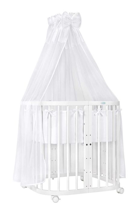 -29% ОСТЪПКА Кошара за Бебе, Детско Легло Смарт 7в1 с Матрак Бяла