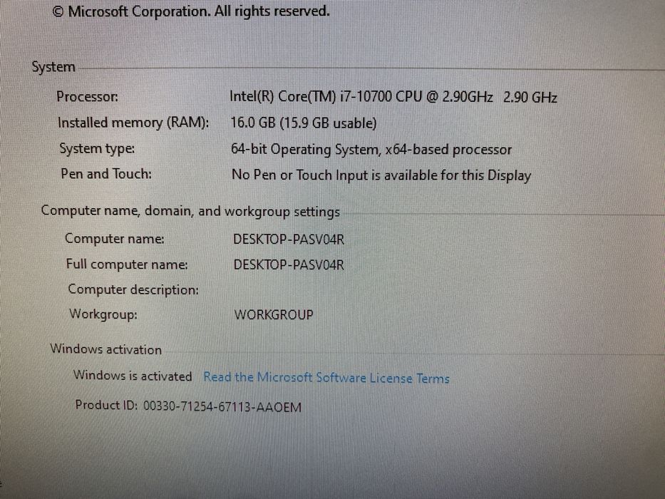 Pc , Calculator complet intel core i7 10700 si Laptop Lenovo i5-7200U