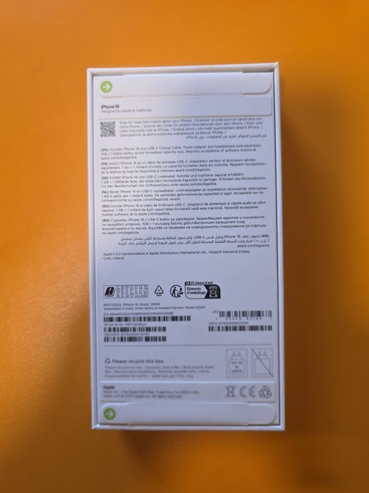 Iphone 16 128gb Black liber de retea sigilat factura garantie bonus