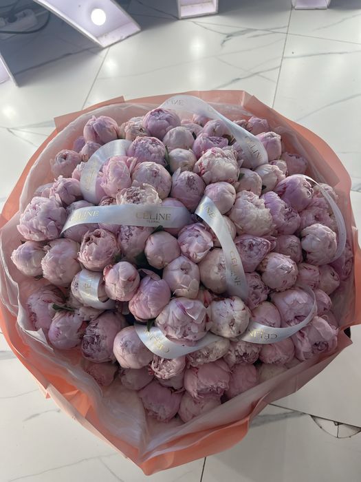 Цветы пионы 101шт