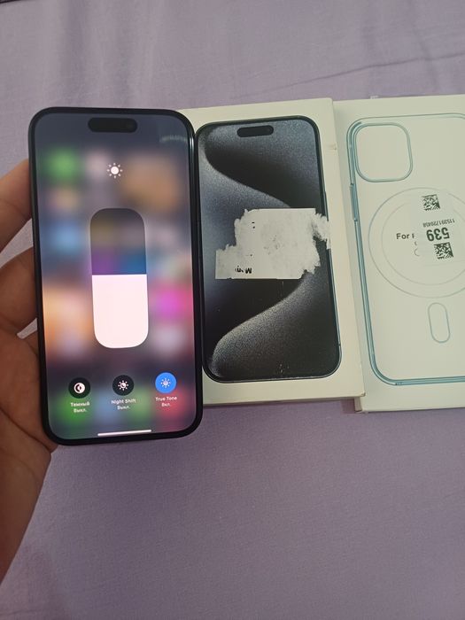 Apple Iphone 15 Pro Blue Titanium Flagman Karobka Holati Ideal Yengide