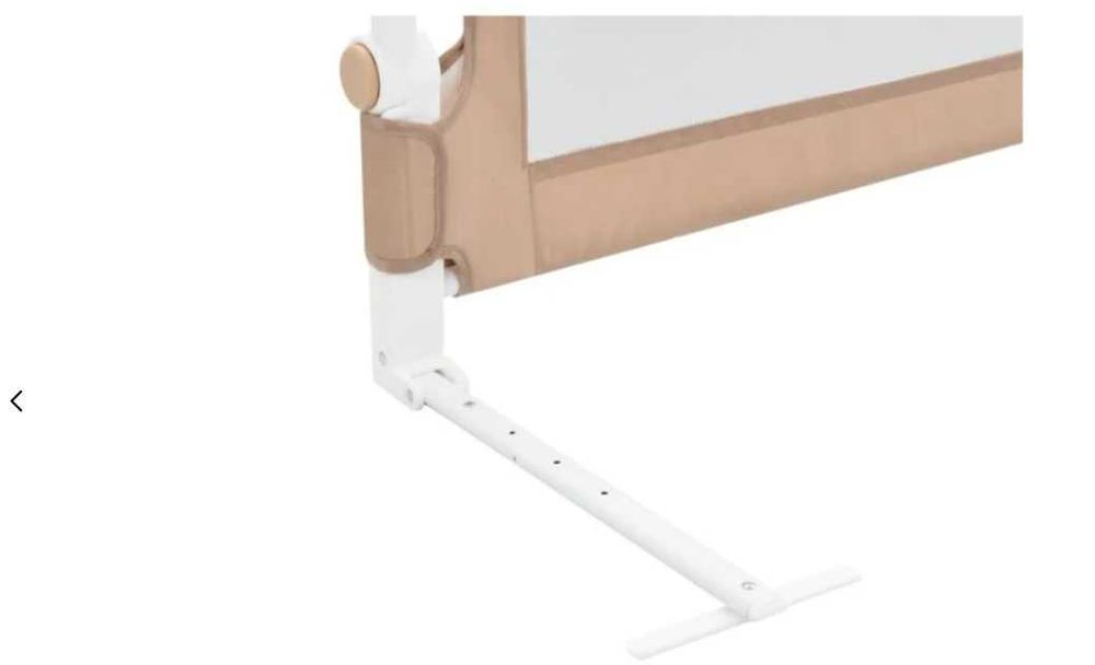vidaXL Balustradă protecție pat copii, gri taupe, 120x42 cm, poliester