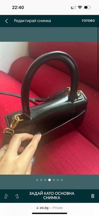 Balenciaga Hourglass черна чанта