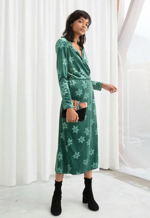 Sezane &Other stories мини рокля с бродерия, миди кадифе с цветя