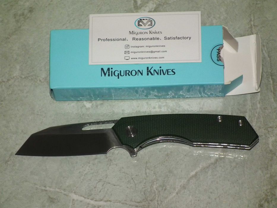 Miguron Keryx briceag tactic, nou, cutie, otel 14C28N, míner micarta, rulmenti ceramici