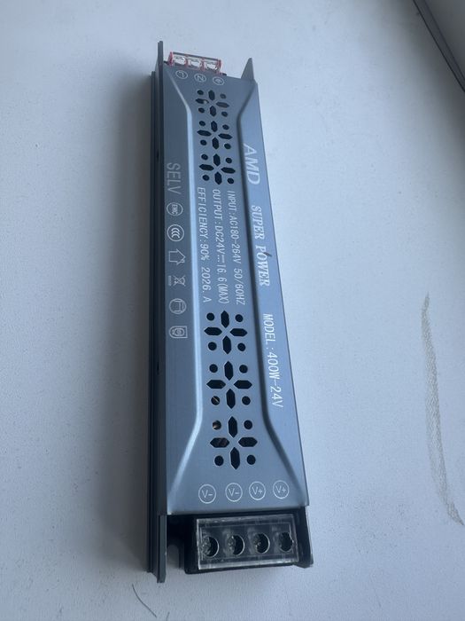 Адаптер, блок питания для LED светодиодной ленты 24V-400W-16,6А