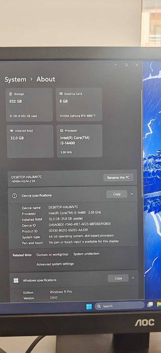 Много Добро PC Intel 5 14400/32Gb D5/1TB SSD nVme/RТX 4060TI/Гаранция