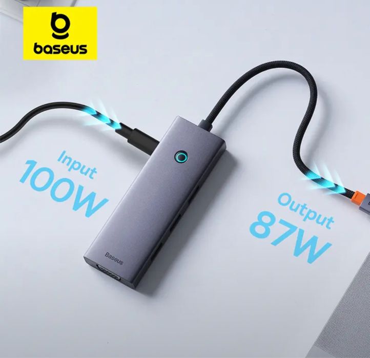 Hub 7в1 baseus переходник macbook ноутбук