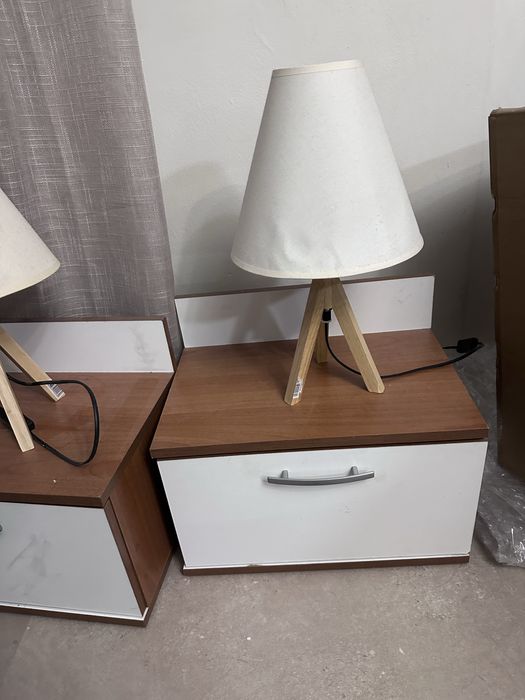 Цяла спалня: легло, гардероб и две нощни шкафчета