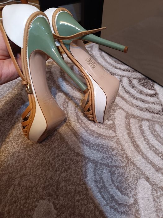 Sandale 39 cu platforma piele