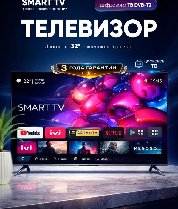 Televizor Wellstars sotiladi Smart 32 tali