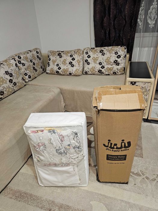 Patut pliabil cu saltea pliabila