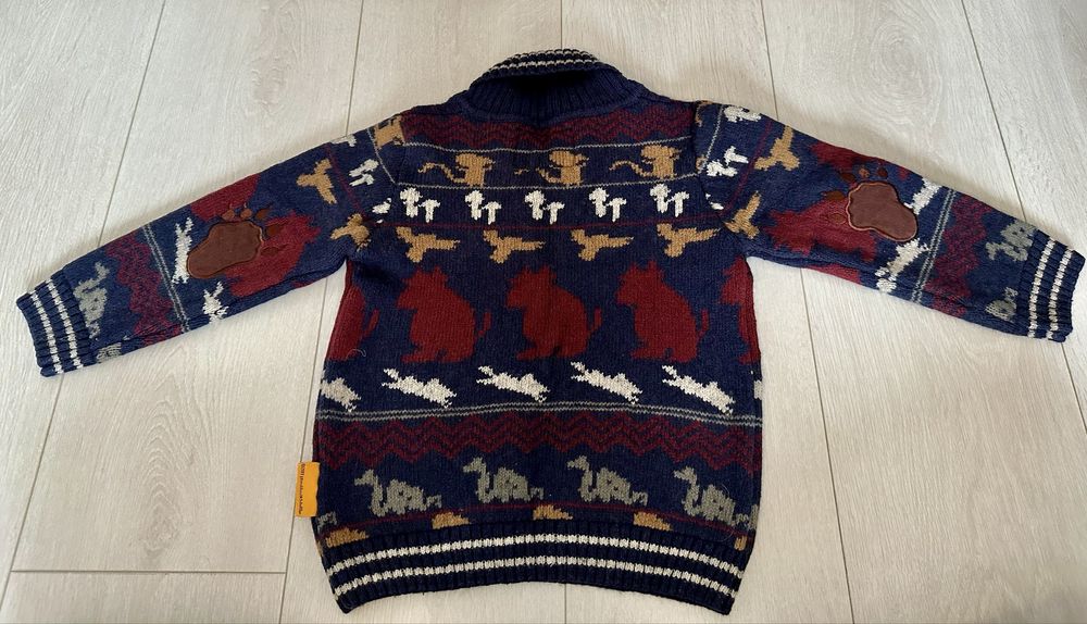 Pulover gros, bumbac & lână, Gruffalo, 98 / 104, TU, Nou fără etichetă