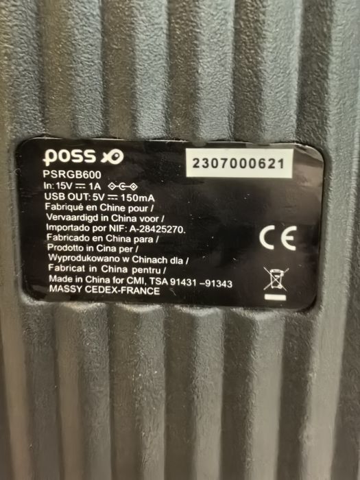 Boxa audio Poss PSRGB600, Bluetooth, USB, AUX In, 600W, Negru