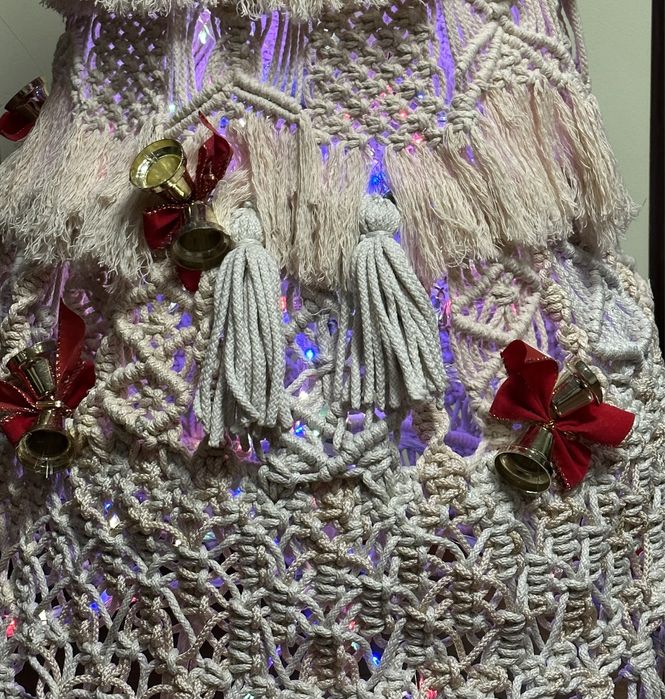 Елка техника макраме