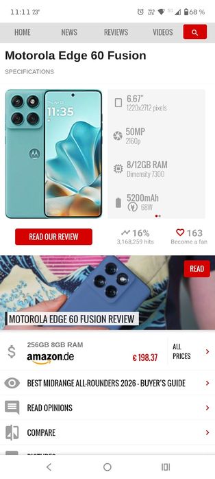 Motorola edge 60 fusion