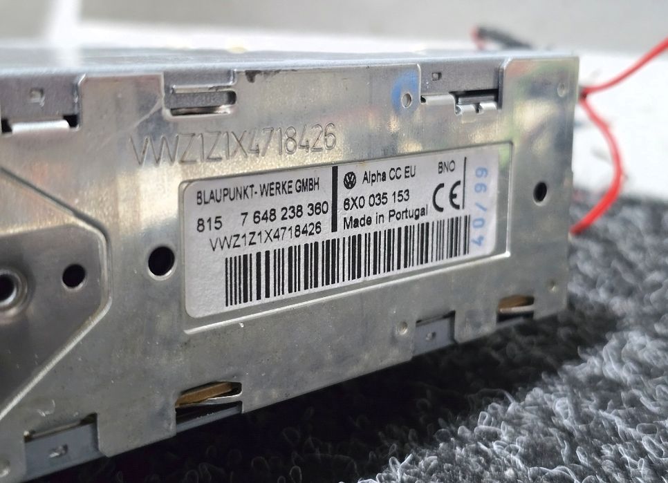 Radio casetofon VW alpha CC EU, golf 2, 3, passat , jetta , polo, ret