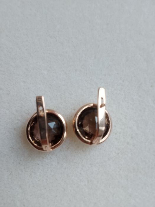 Серьги 585* раухтопаз