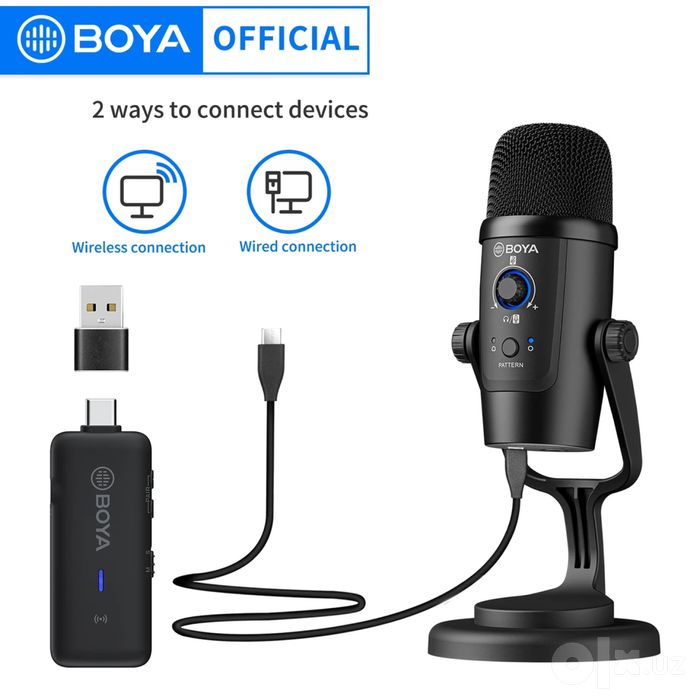 BOYA BY-PM500W проводной/беспроводной usb-микрофон