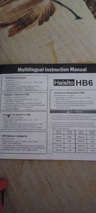 Vând încărcător lipo-nmah haiisto  hb6ac