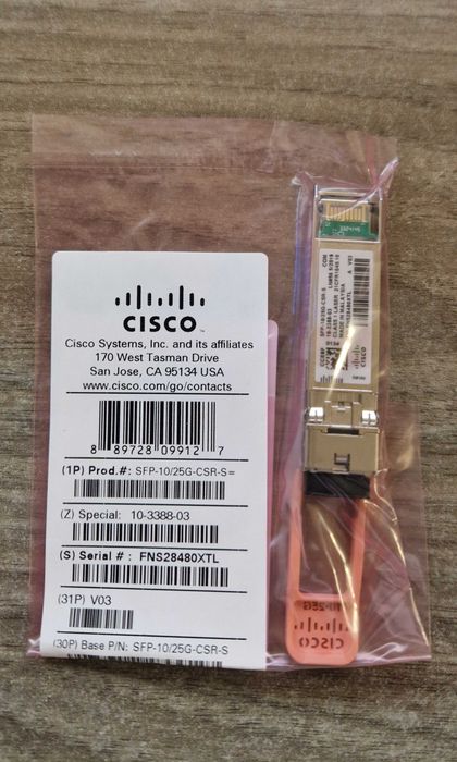 Оптический трансивер Cisco SFP-10/25G-CSR-S=