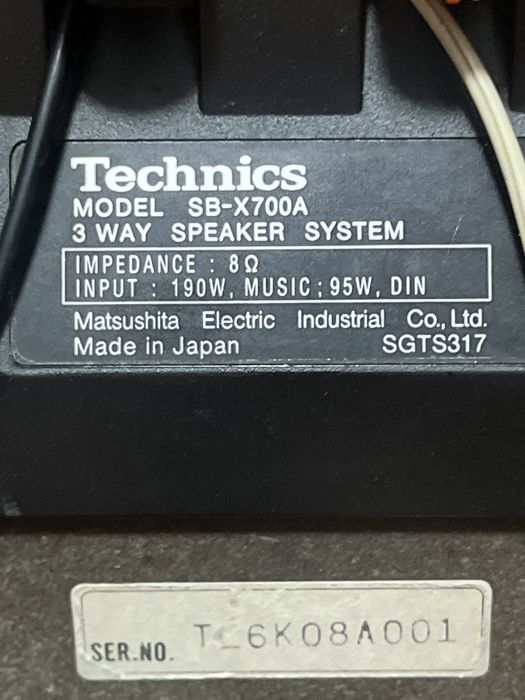 Boxe Top Technics SB-X700A  Made in Japan
