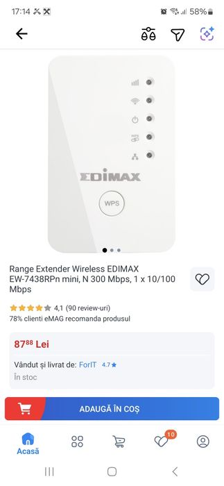 Range Extender Edimax Wireless