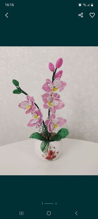 Орхидея из биссера  12 000тенге