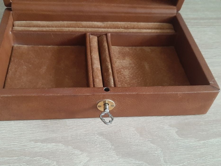 Casetă/ cutie bijuterii Gigliodoro Italy - Piele naturală