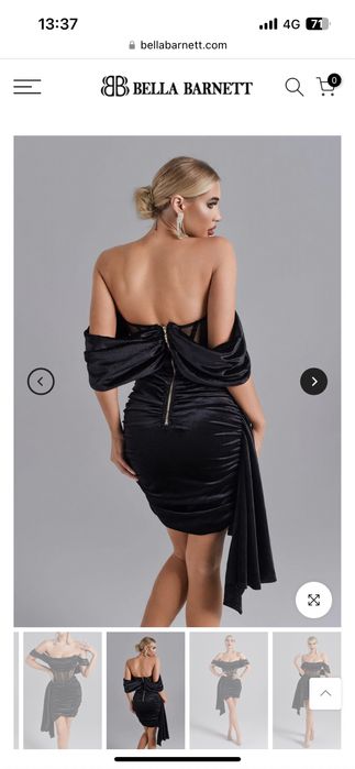 Rochie dama neagra din catifea