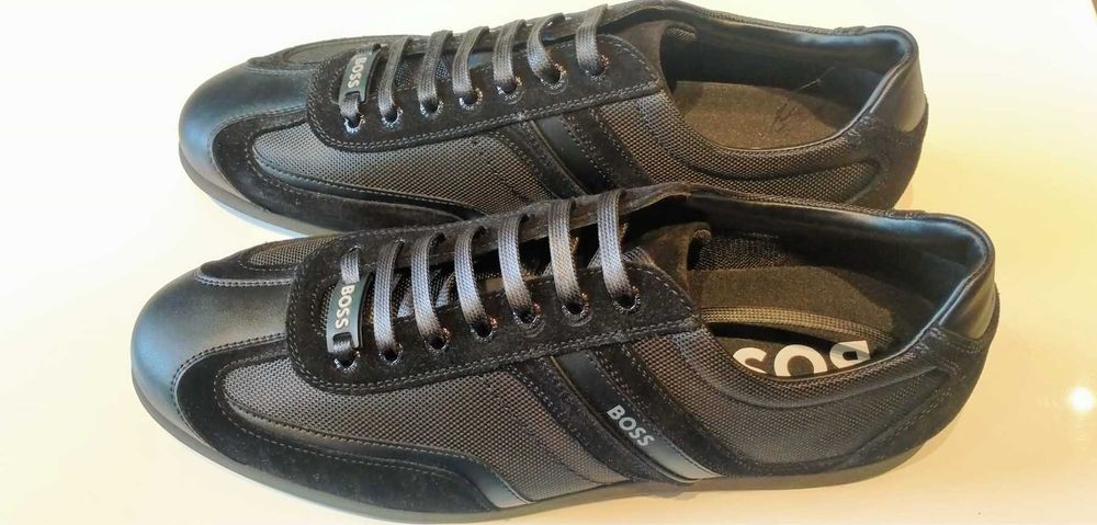 BOSS Sneakers , barbati , piele + alte materiale, negru , nr. 45 , noi