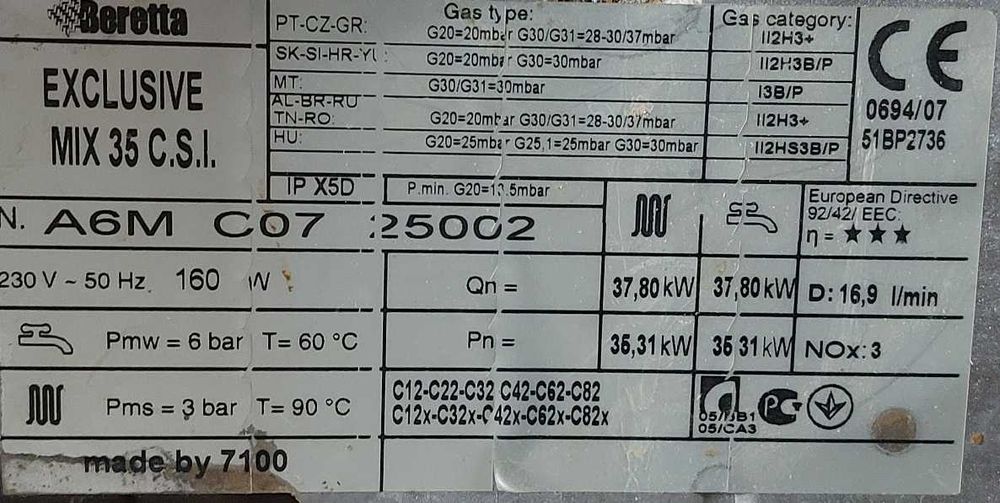 Dezmembrez centrala BERETTA Exclusive MIX 35 R.S.I.tiraj fortat.