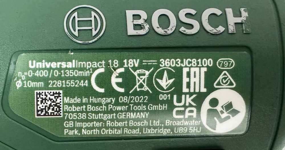 Bosch Universalimpact 18V - Ударен винтоверт 18V като нов!