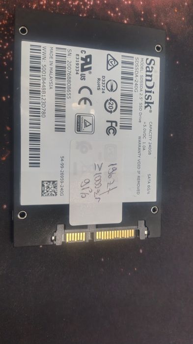 SSD SanDisk model SDSSDA-240G de 240 GB
