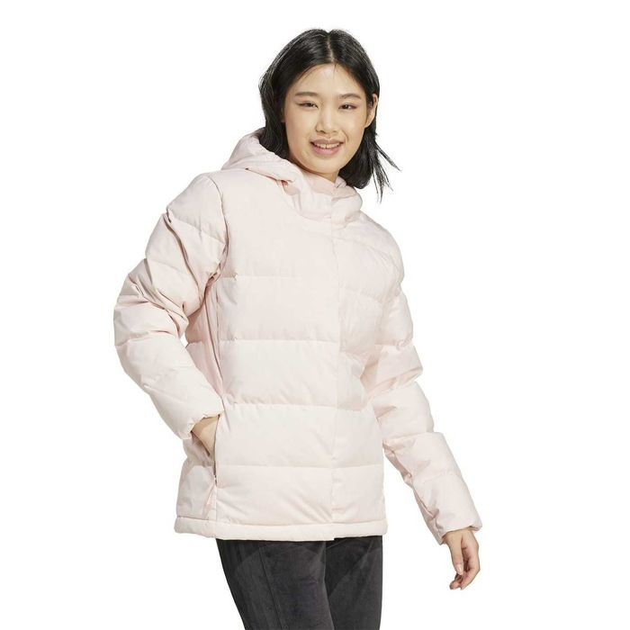 Спортно дамско яке с гъши пух Аdidas Helionic Hooded Down