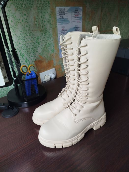 Сапоги  кожанные