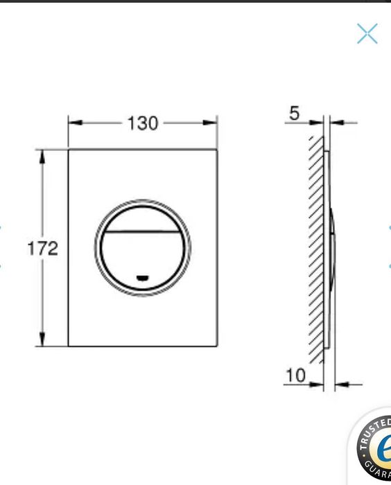 Grohe кнопка для унитаза Суперсталь