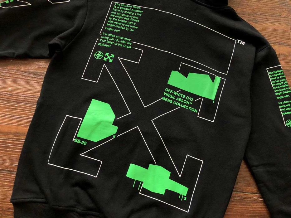 Off White Golden Ratio Arch Shapes hoodie