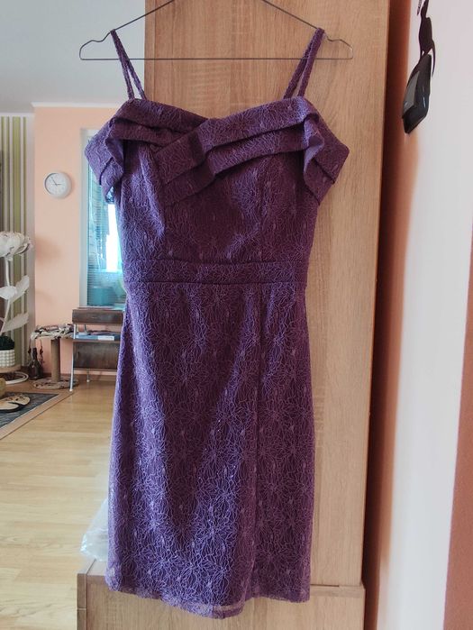 Страхотна лилава официална рокля