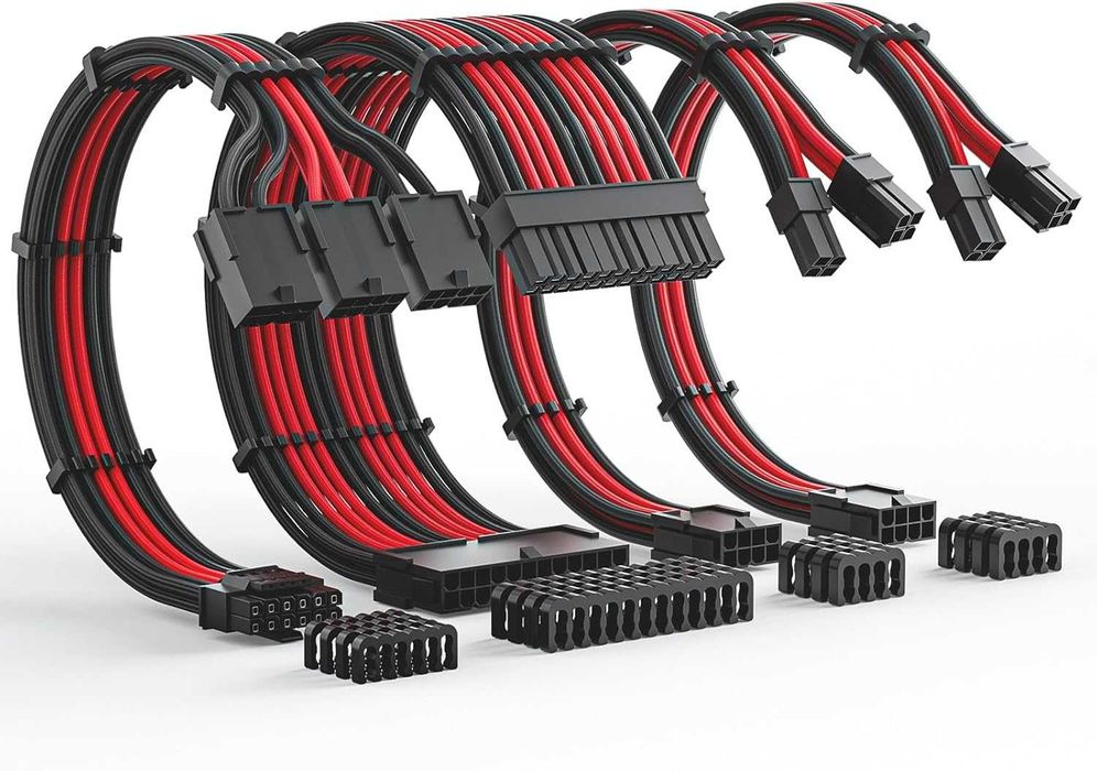 Kit 4 Cablu alimentare extensie PSU sursa PC AsiaHorse 12VHPWR,Pcie5