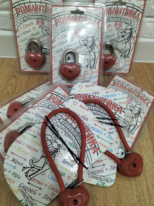 Замки сердечки для влюбленных