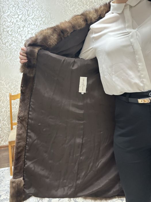 Норковая шуба с соболем
