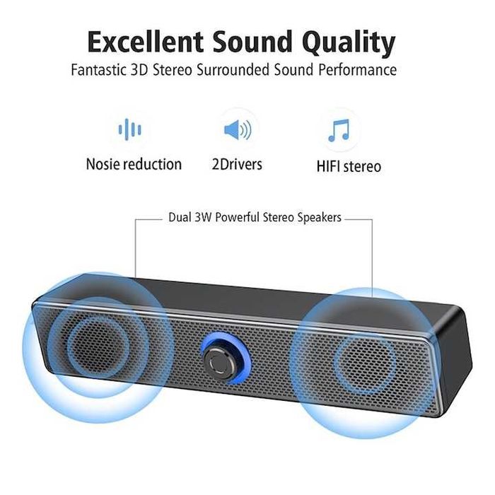 Boxa PC BOMSTOM, Bluetooth 5.0, Sunet Stereo