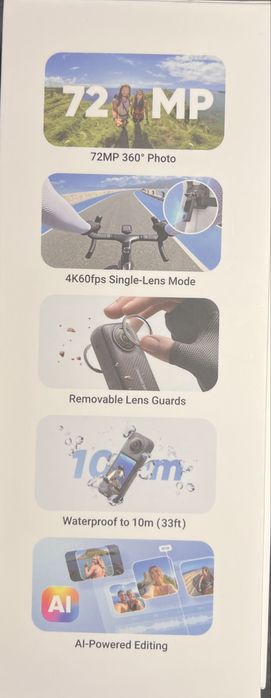 Камера insta 360 x4 standard bundle вместе с Invisible Selfie stick