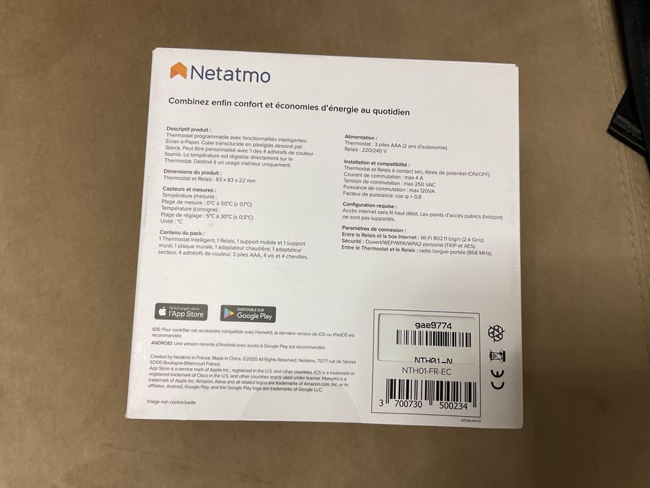 Termostat inteligent Netatmo Smart Thermostat, Wi-Fi pret FIX