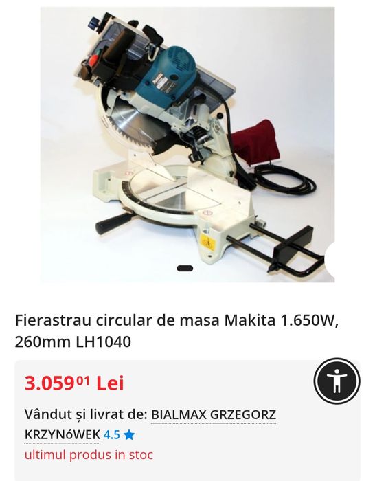 Makita LH1040F – Fierăstrău circular de masă 260mm | SIGILAT
