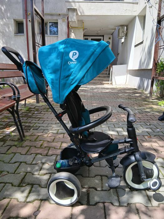 Tricicleta pliabila Qplay Rito PLUS Turcoaz