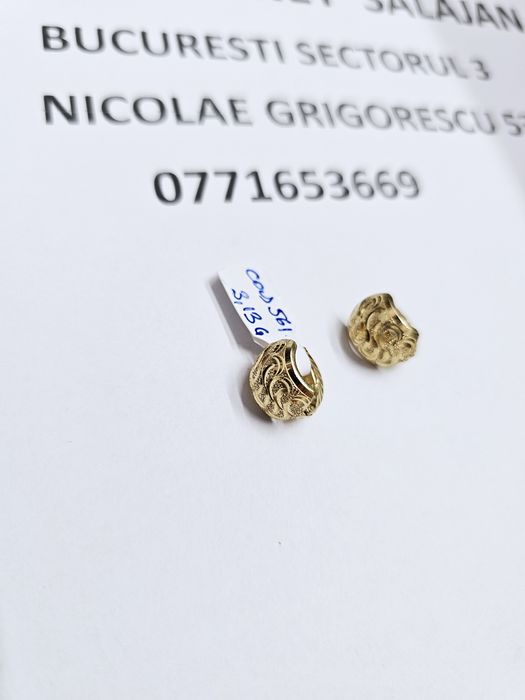 Vand cercei din aur 14 k 3.13 g cod 561