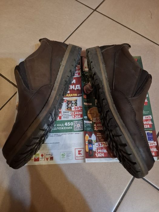 Мъжки есенно-зимни кожени обувки