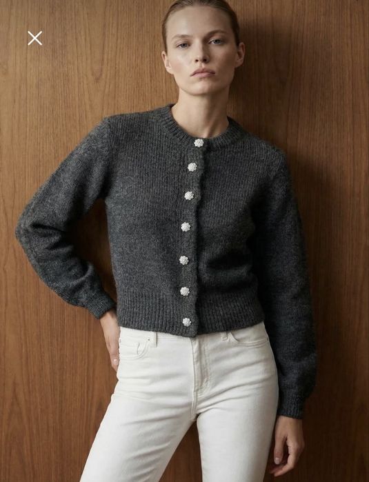 Дамска сива жилетка